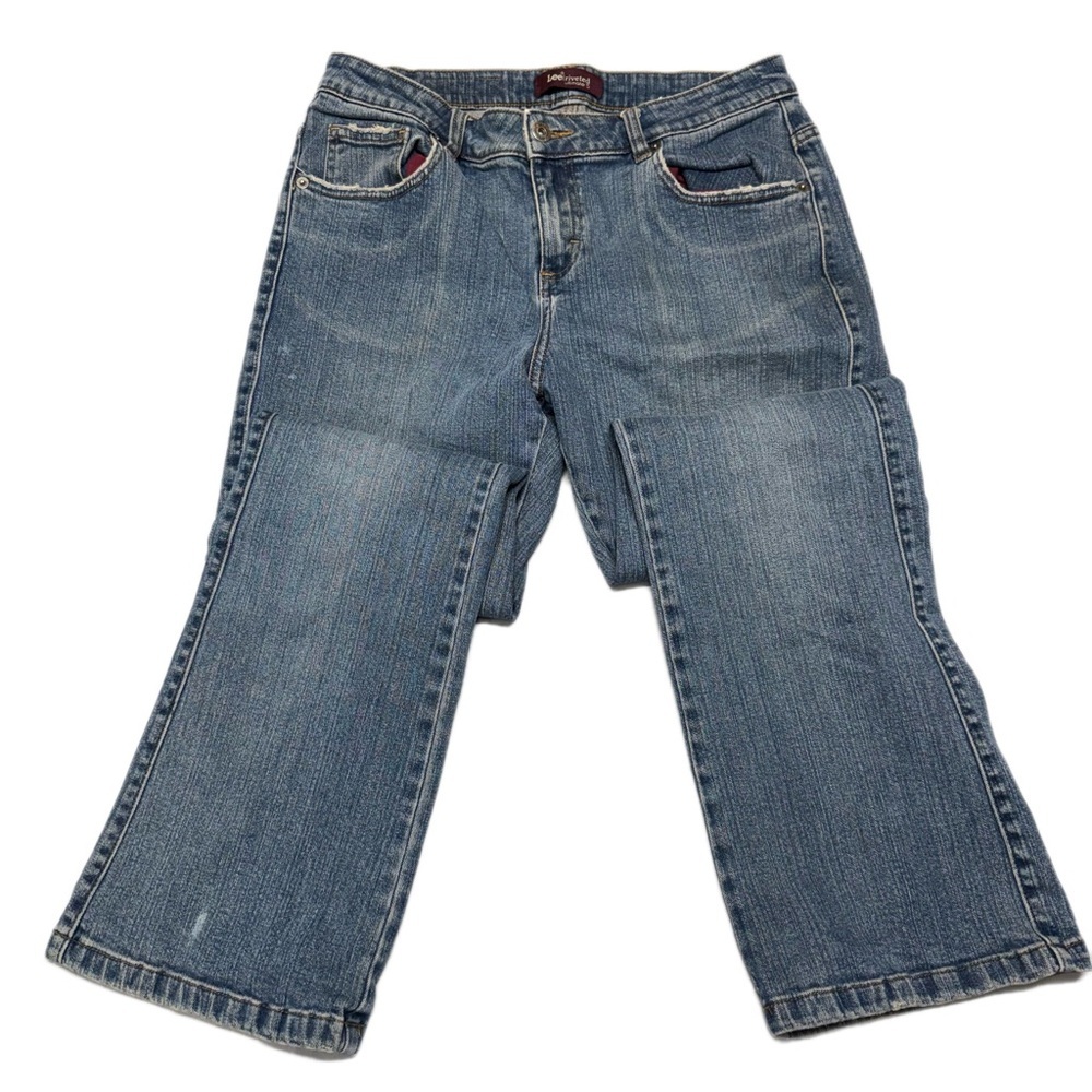 Lee Rivited Ultimate 5 Classic Blue Flare Jeans Size 10S